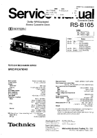 Technics - RSB-105 - Service manual 